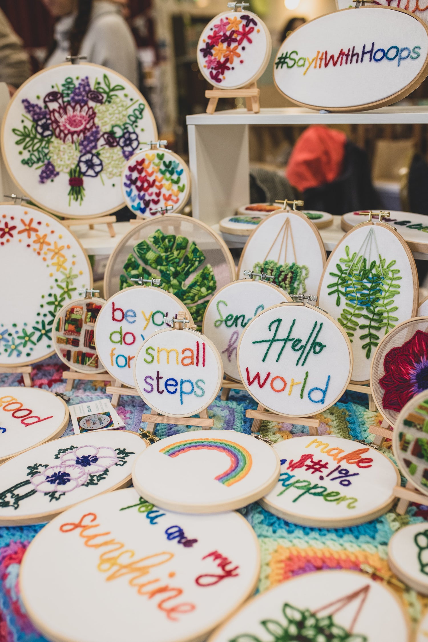 Hand Embroidered Hoops