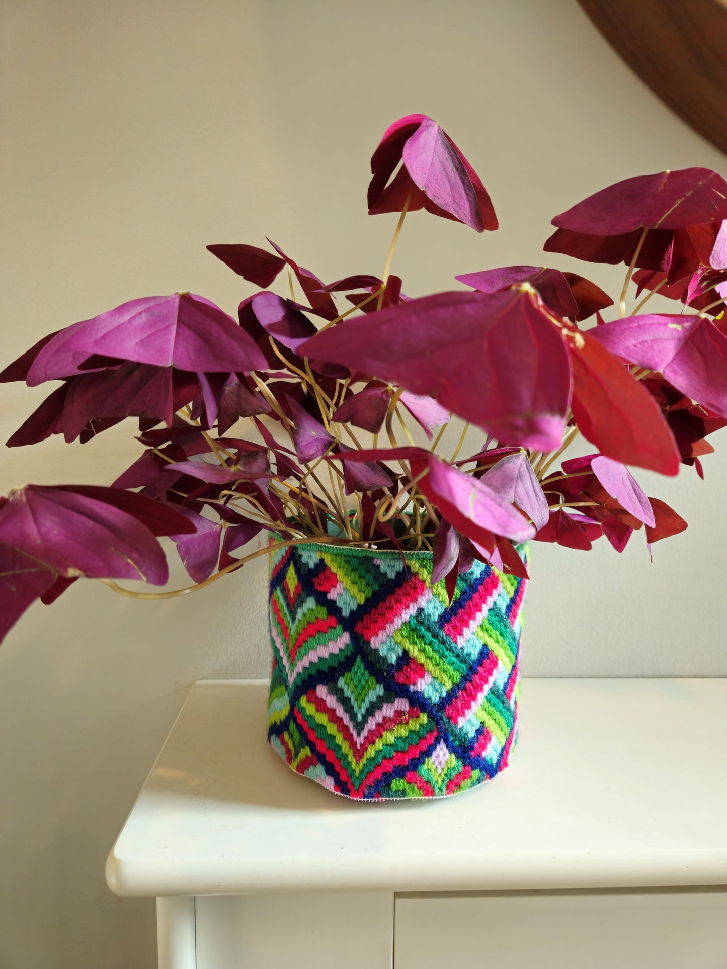 Colourflo Bargello Needlepoint PDF Instant Pattern Download for Large Plant Pot Stitch Kit | counted chart | canvas embroidery