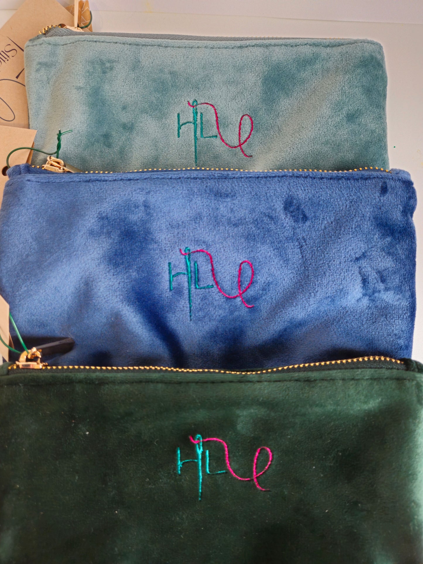 Valentines Recycled Velvet Heart Pouch SMALL | Sustainable Makeup or Travel Pouch | Luxurious Feel |