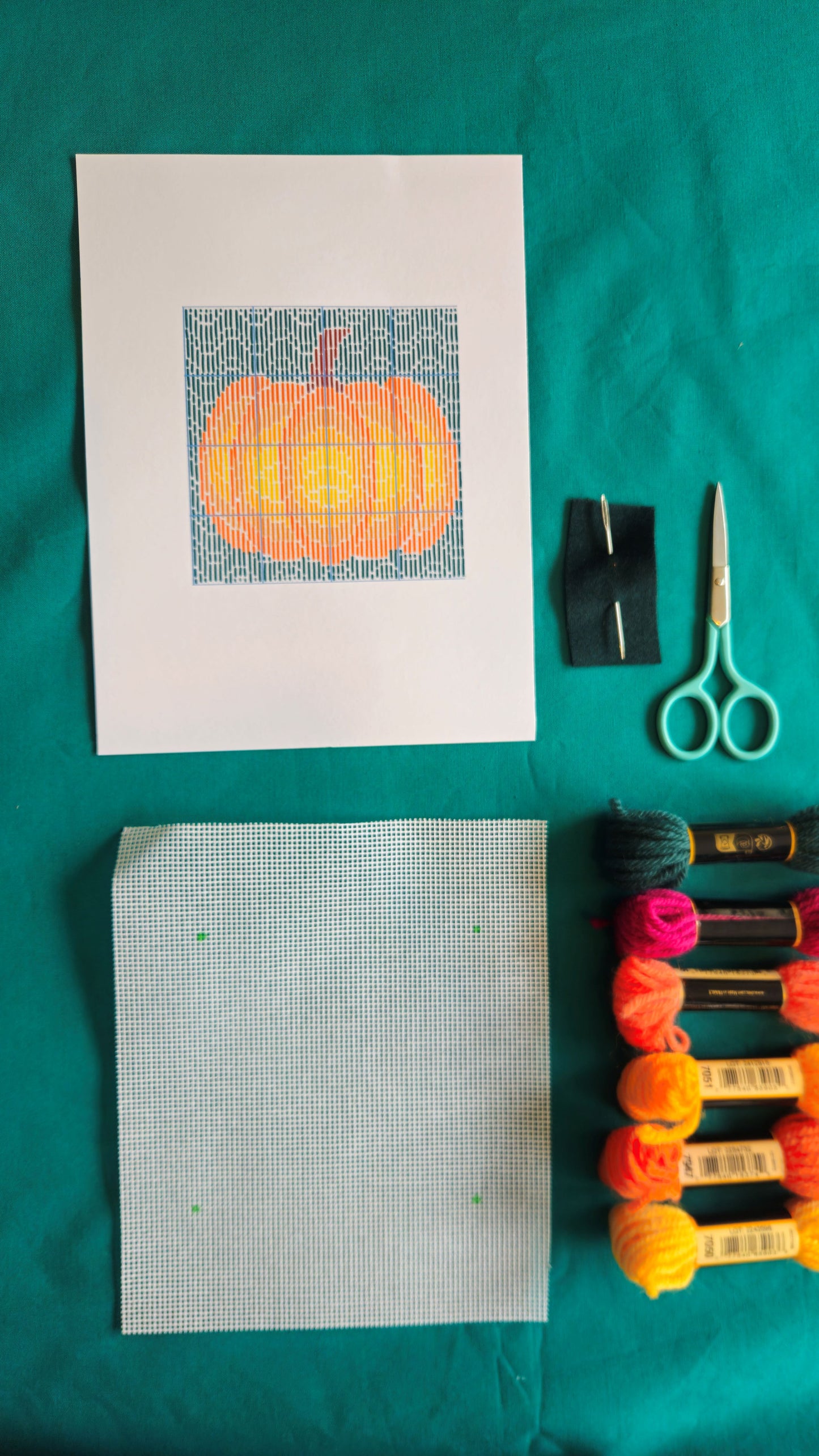 Bargello Pumpkin Materials Pack 🎃🧵
