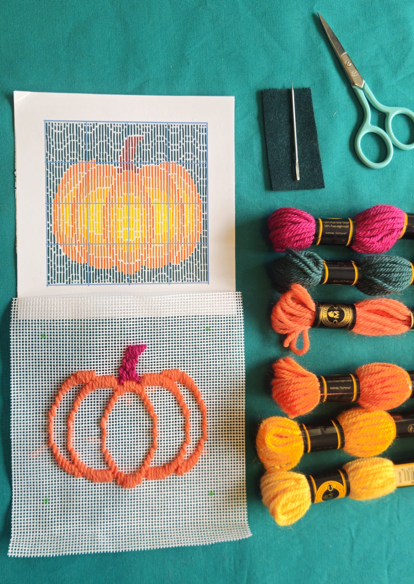 Bargello Pumpkin Materials Pack 🎃🧵