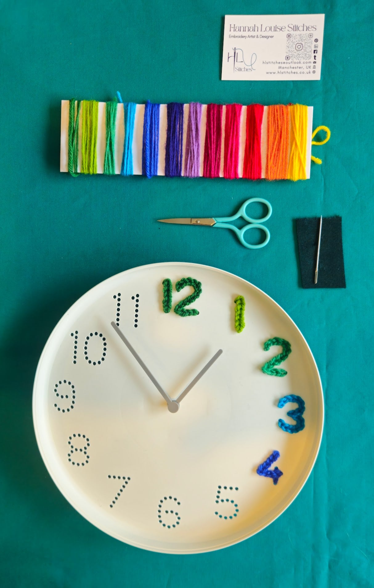It’s Chain Stitch O’Clock! Rainbow Clock Stitch-a-long