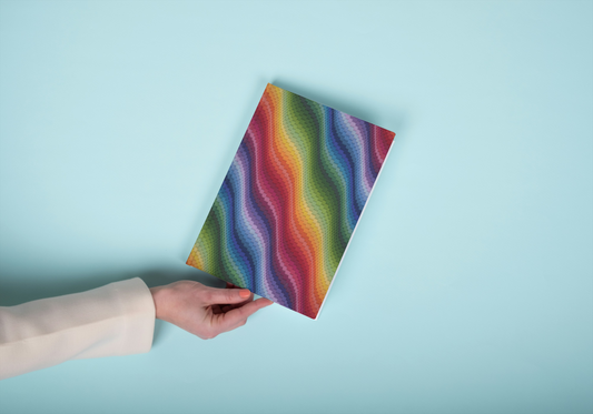 Rainbow Bargello Needlepoint Print Sketchbook