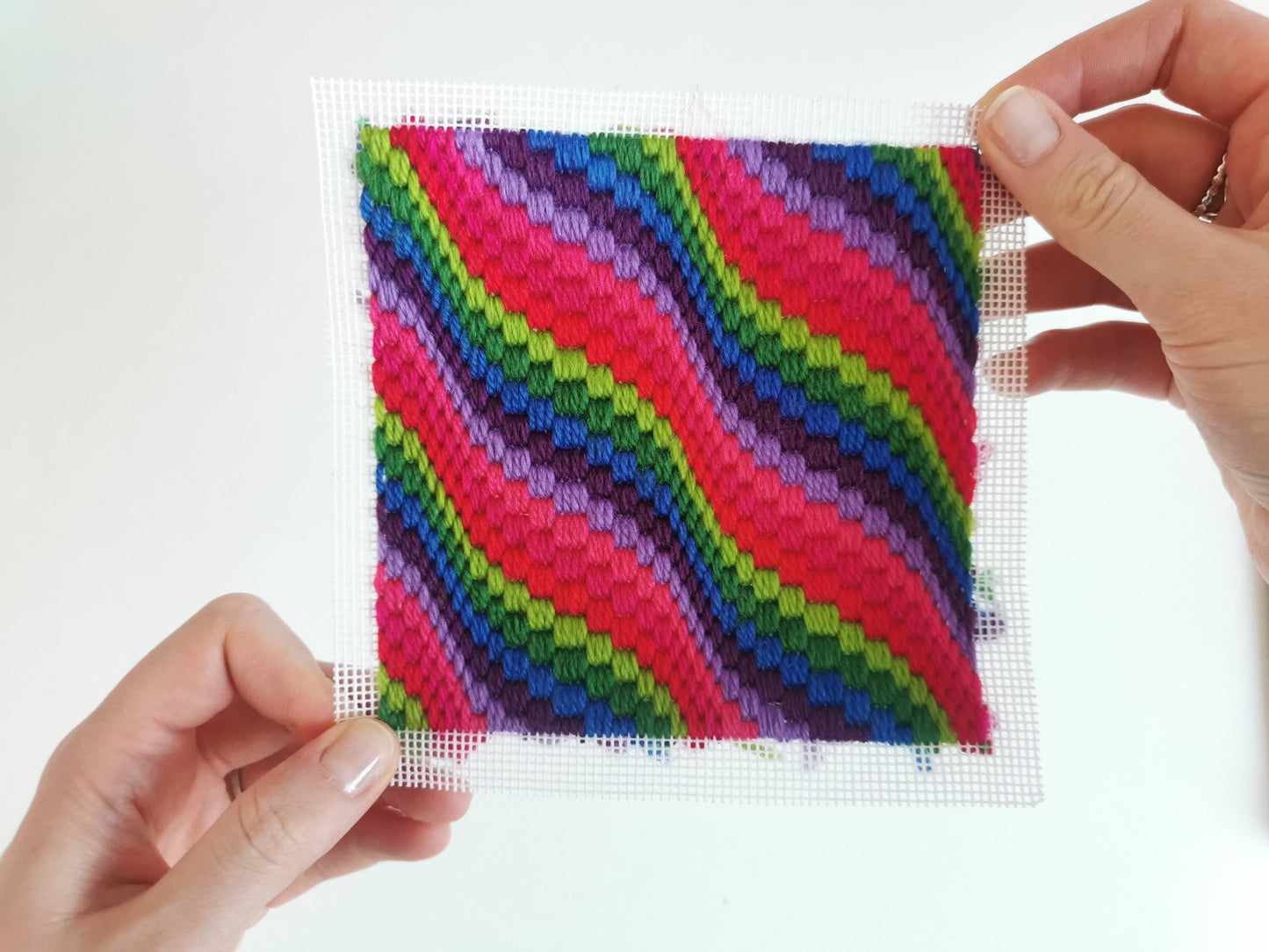 Colourflo Bargello Needlepoint Kit – Beginner DIY Tapestry (5x5 inch)