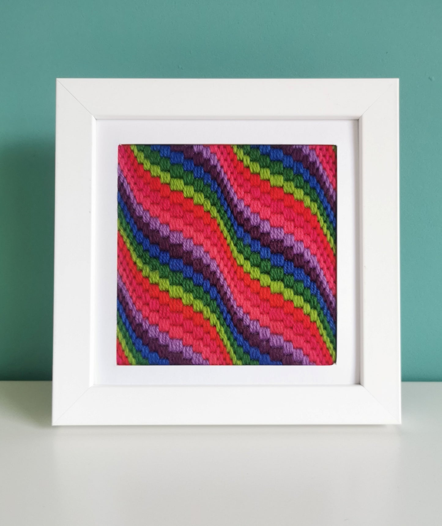 Colourflo Bargello Needlepoint Kit – Beginner DIY Tapestry (5x5 inch)