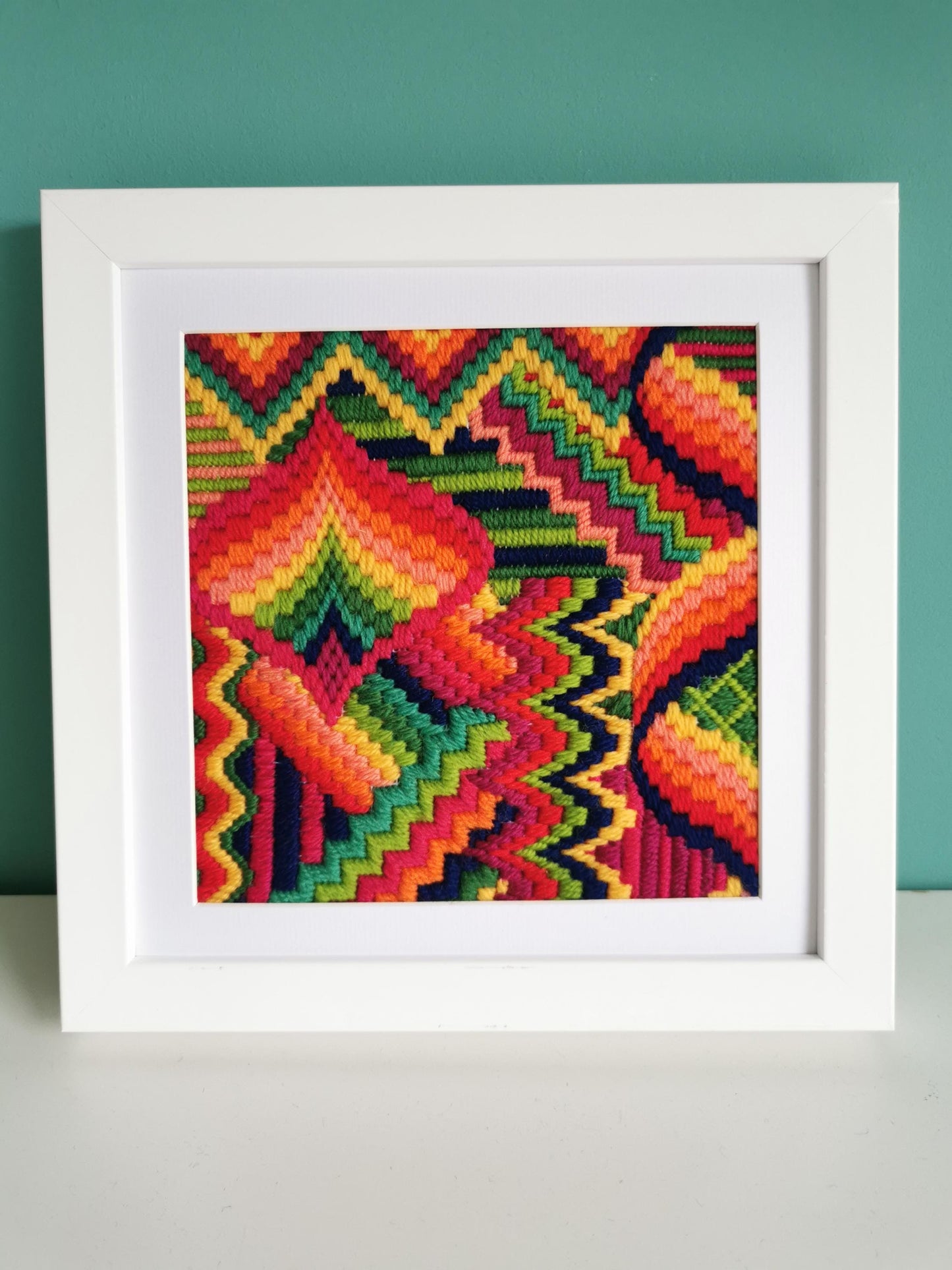 8" x 8" Box Photo Frame | 3D Floating Display | Glassless Frame for Needlework, Bargello & Textiles
