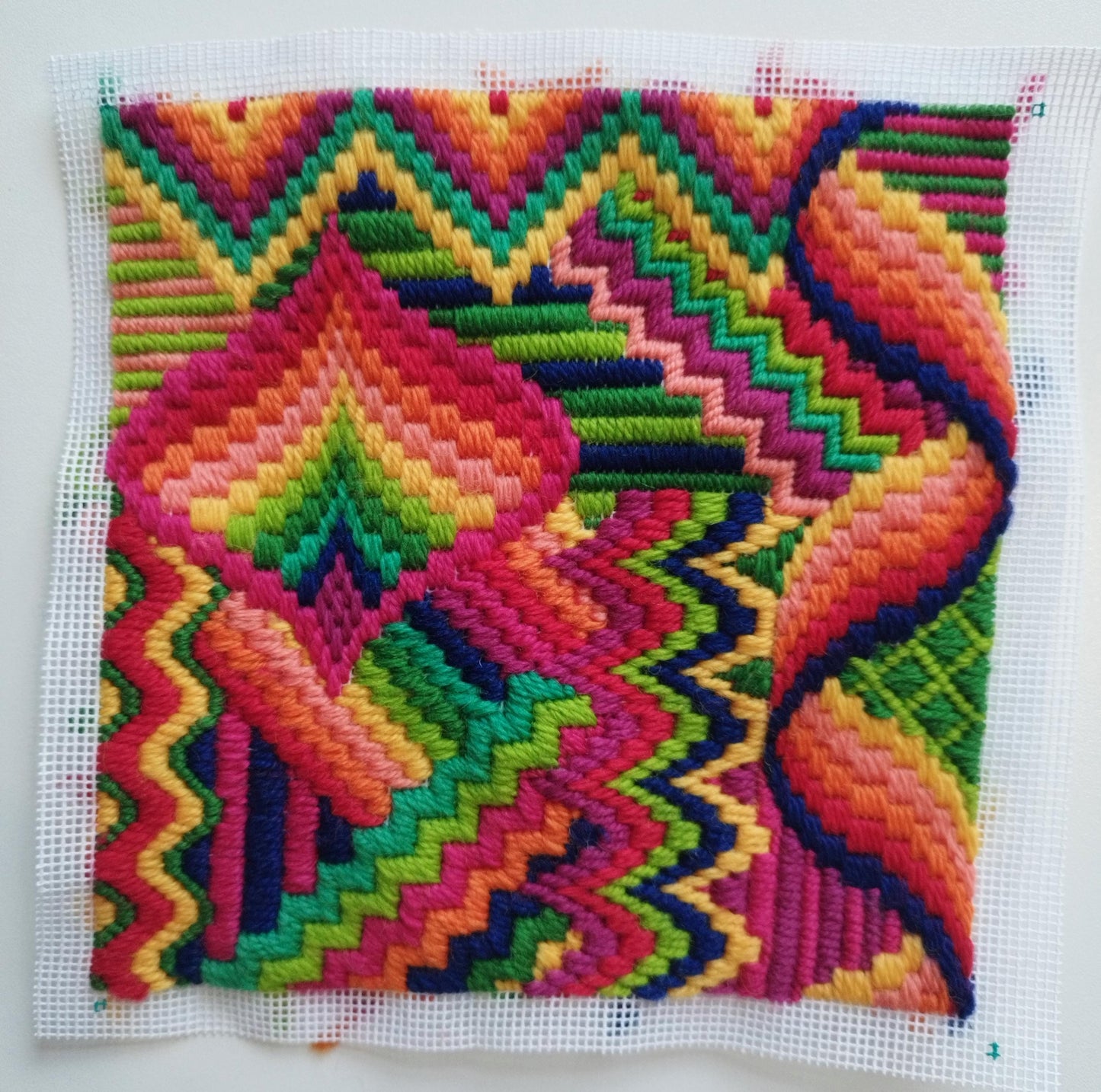 Colourflo Bargello Needlepoint PDF Instant Pattern Download | counted chart | canvas embroidery | Rainbow | Advanced