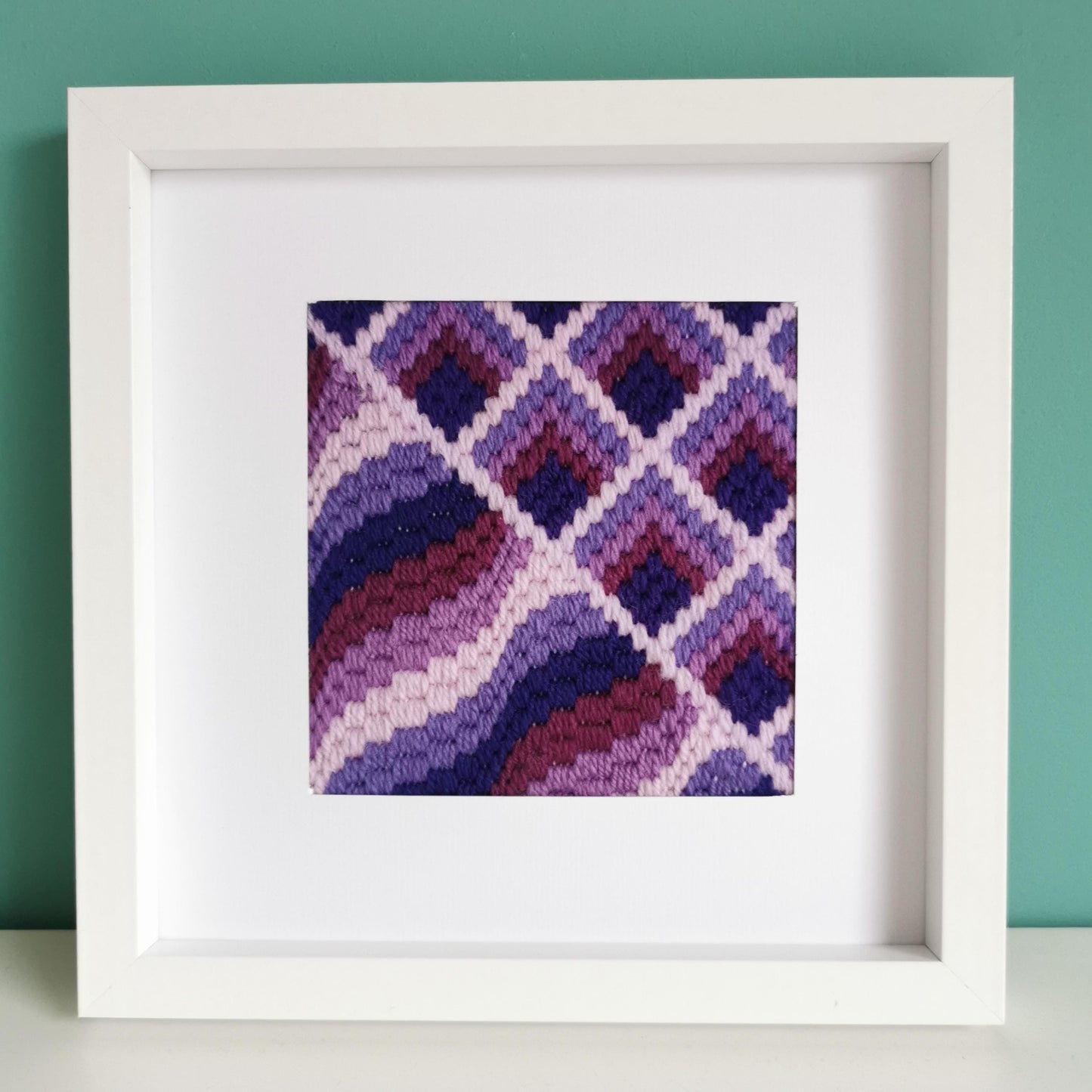 Colourflo Bargello Needlepoint PDF Instant Pattern Download | counted chart | canvas embroidery | BEGINNER | 5x5 inches | PURPLE