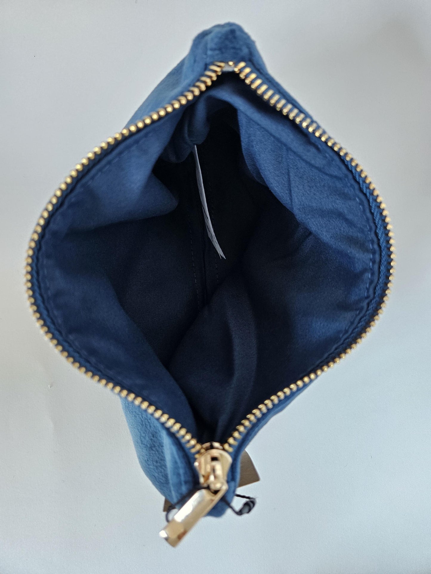 Eco-Friendly Velvet Makeup Bag Pouch | 'Bits and Bobs' Embroidered | Travel Case | Luxurious | Choice of blue, green or sage | Recycled