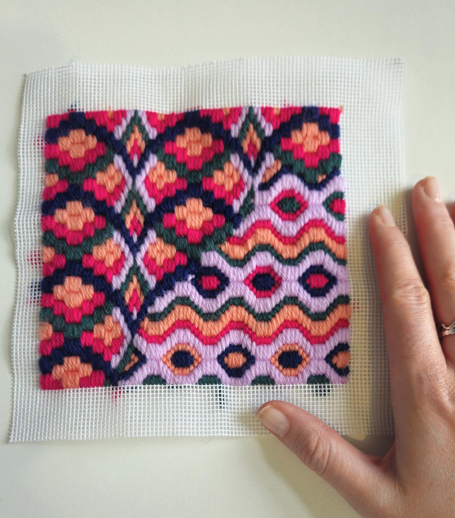 Colourflo Bargello Needlepoint PDF Instant Pattern Download | counted chart | canvas embroidery | BEGINNER | midnight petal