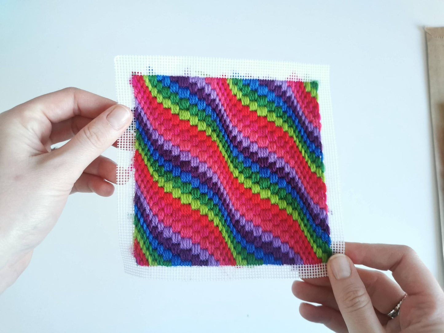 Colourflo Bargello Needlepoint PDF Instant Pattern Download | counted chart | canvas embroidery | BEGINNER | 5x5 inches