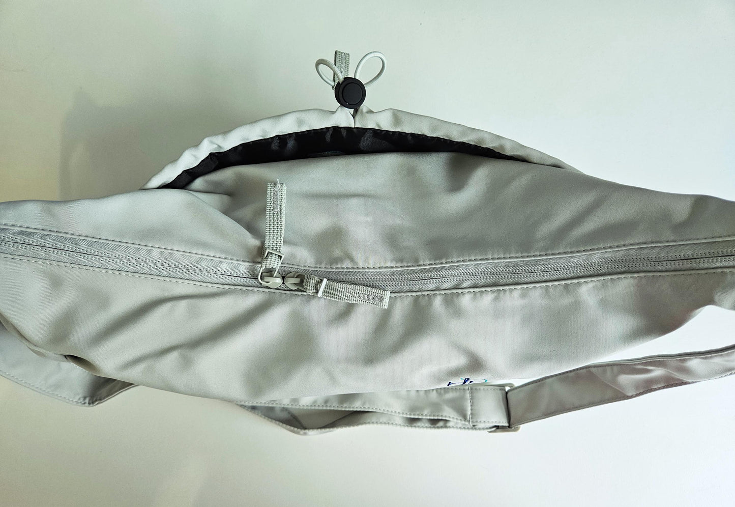 Sage Green Cross-Body Bag | Recycled Polyester Eco Conscious | Variegated Monstera Leaf Embroidery | 12L Capacity | Water repellent