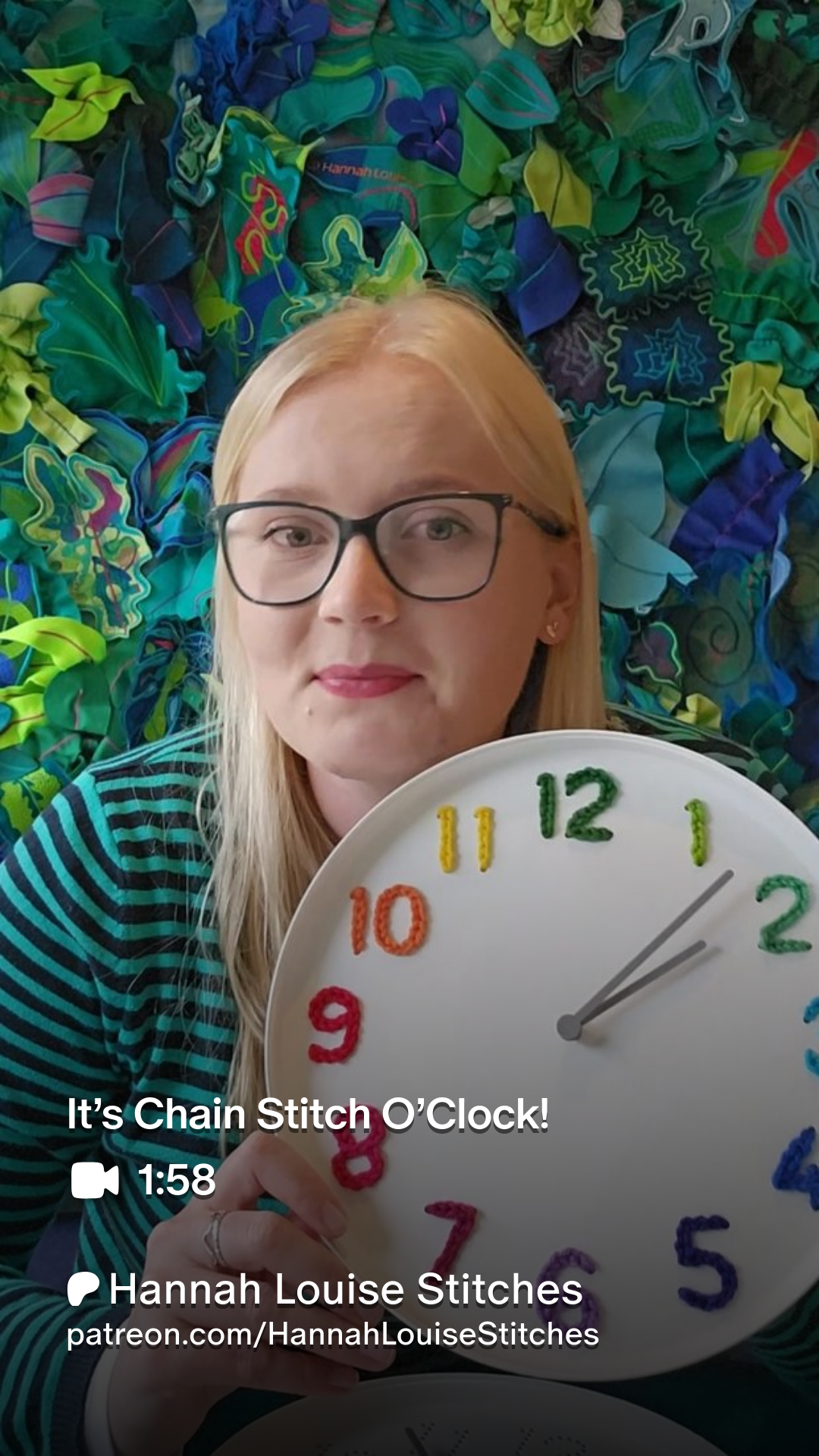It’s Chain Stitch O’Clock! Rainbow Clock Stitch-a-long