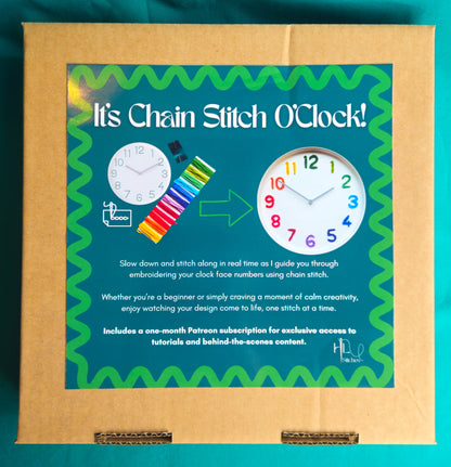 It’s Chain Stitch O’Clock! Rainbow Clock Stitch-a-long