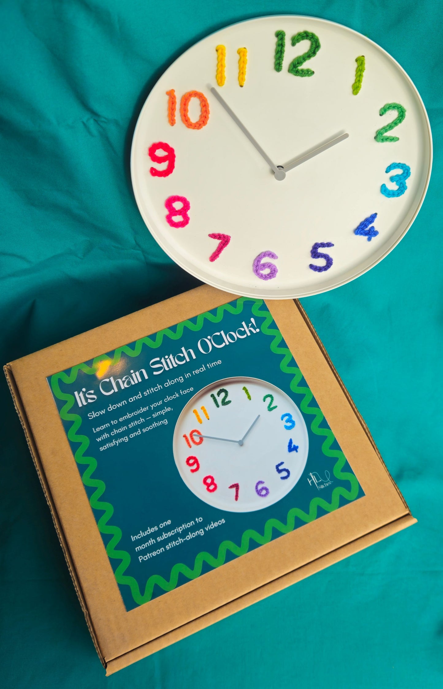 It’s Chain Stitch O’Clock! Rainbow Clock Stitch-a-long