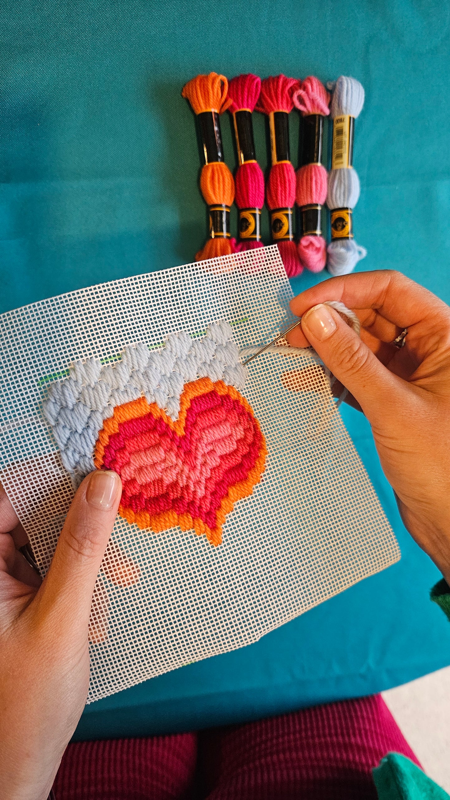 Share the Love Bargello Heart Materials Pack