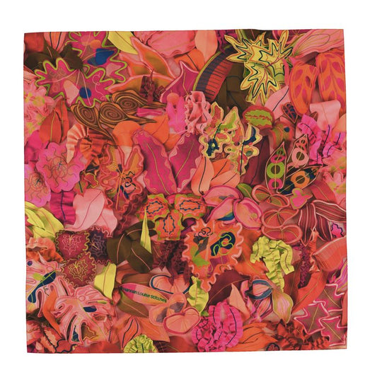 Digital Botanica Scarf in Pink