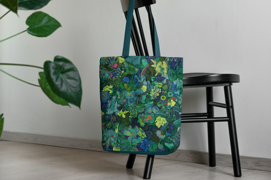 OASIS Foliage Print 100% Cotton Large Tote Bag