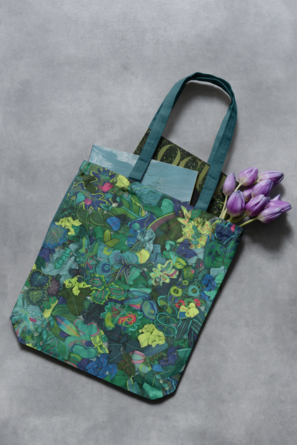 OASIS Foliage Print 100% Cotton Large Tote Bag