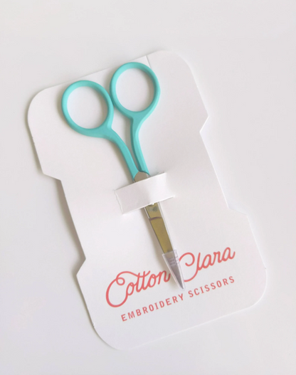 Turquoise Embroidery Scissors by Cotton Clara | Needlework & Sewing